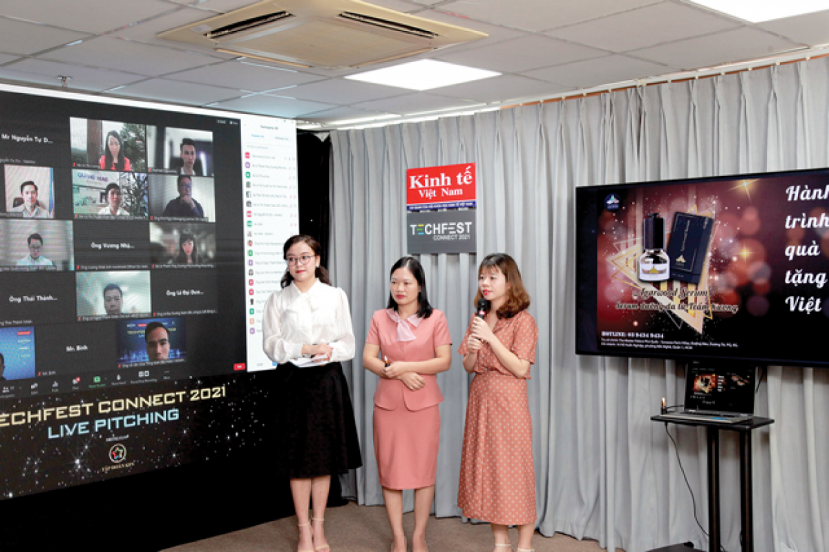 Các dự án khởi nghiệp thuyết trình để gọi vốn đầu tư tại sự kiện Live Pitching – Kết nối đầu tư trong khuôn khổ Chương trình Techfest Connect 2021