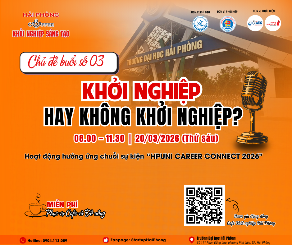 HẢI PHÒNG- CAFE KHỞI NGHIỆP SÁNG TẠO 03: KHỞI NGHIỆP HAY KHÔNG KHỞI NGHIỆP?