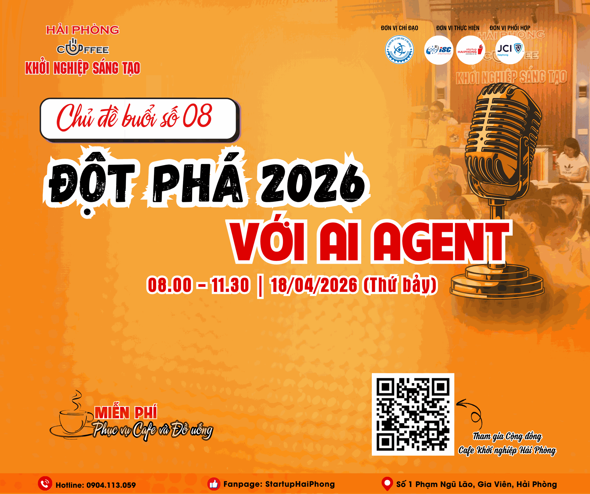 HẢI PHÒNG - CAFÉ KHỞI NGHIỆP SÁNG TẠO 08: ĐỘT PHÁ 2026 VỚI AI AGENT
