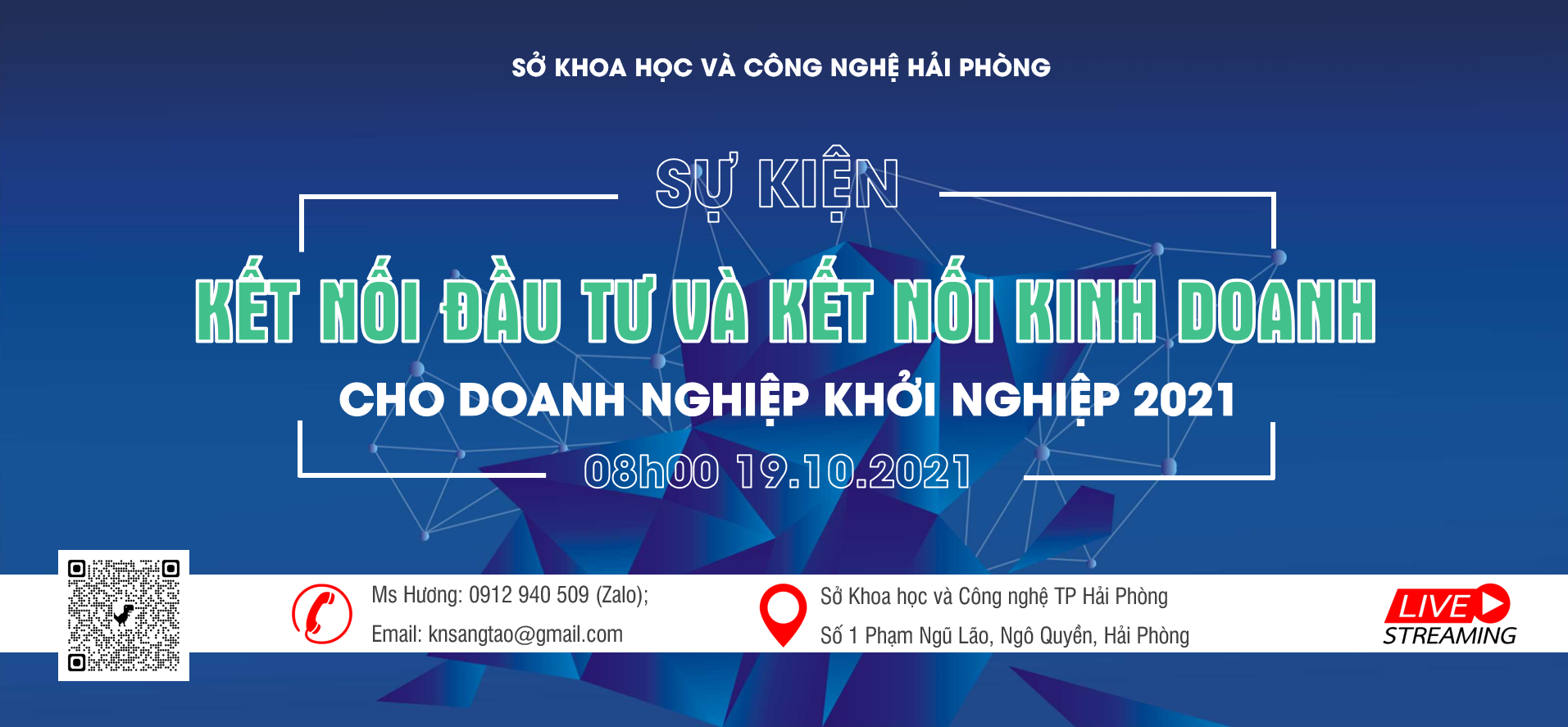 SỰ KIỆN KẾT NỐI ĐẦU TƯ VÀ KẾT NỐI KINH DOANH CHO DOANH NGHIỆP KHỞI NGHIỆP 2021