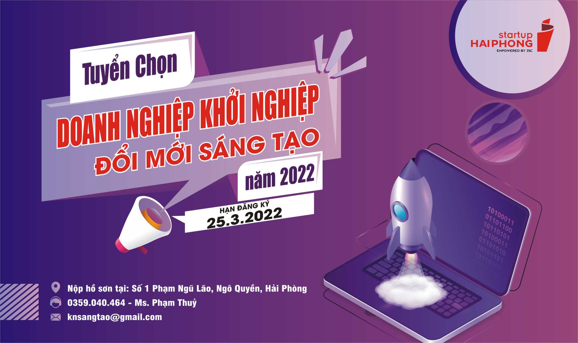 Tuyển chọn doanh nghiệp khởi nghiệp đổi mới sáng tạo thành phố Hải Phòng năm 2022
