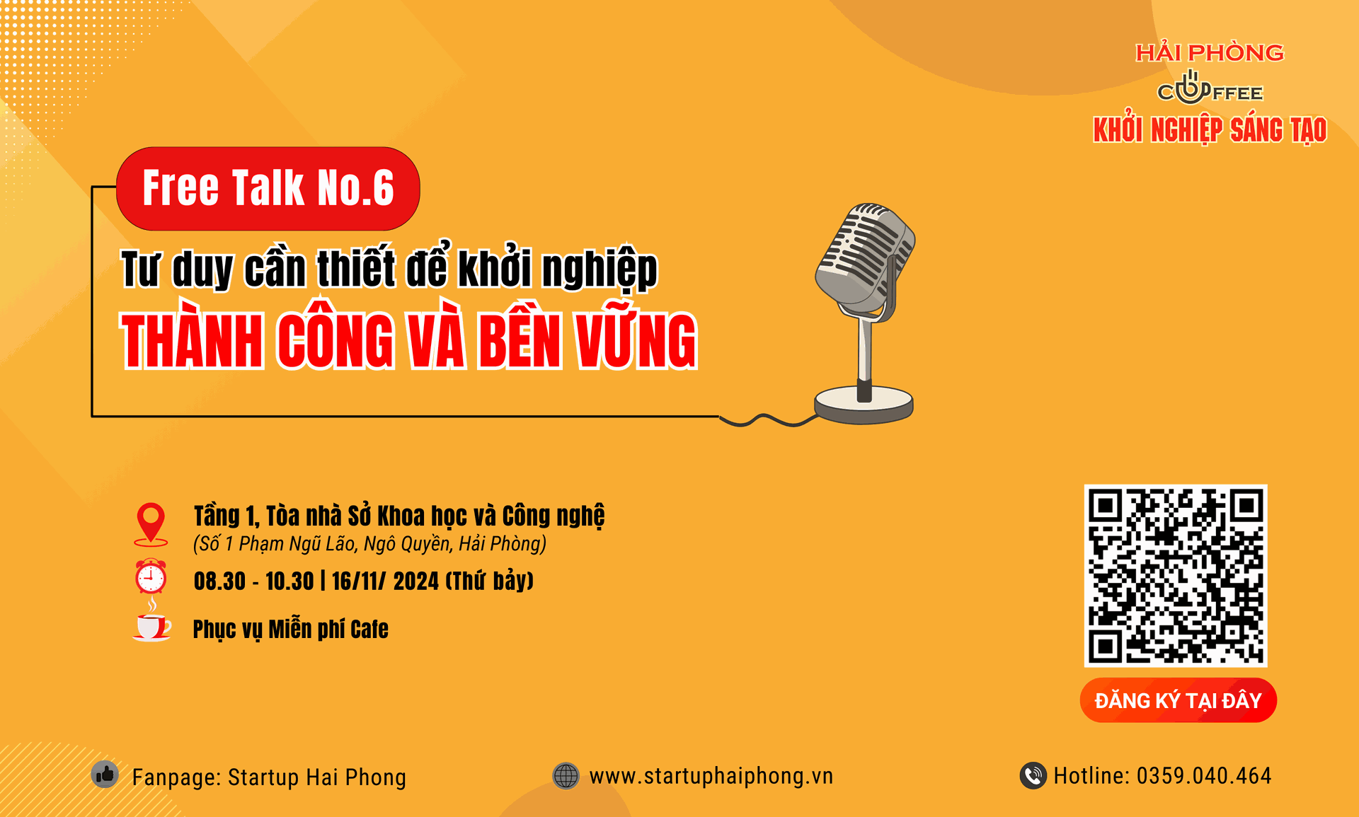 Hải Phòng - Café khởi nghiệp sáng tạo số 06: Tư duy cần thiết để khởi nghiệp thành công
